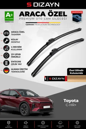 S-Dizayn Toyota C-Hr+ Ön Cam Silecek Seti 2025 Üzeri Premium Araca Özel 70-35 Cm A+ Kalite Aocs-1811
