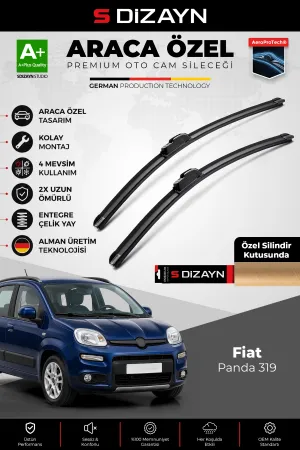 S-Dizayn Fiat Panda 319 Ön Cam Silecek Seti 2012 Üzeri Premium Araca Özel 60-35 Cm A+ Kalite Aocs-17