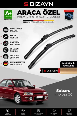 S-Dizayn Subaru Impreza GC Ön Cam Silecek Seti 1992-2000 Premium Araca Özel 53-45 Cm A+ Kalite AOCS-