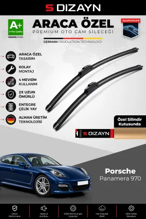 S-Dizayn Porsche Panamera 970 Ön Cam Silecek Seti 2009-2013 Premium Araca Özel 60-53 Cm A+ Kalite AO