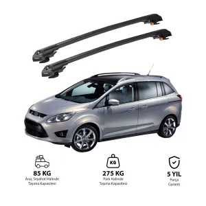 Ford Grand C-Max C344 2011-2019 Trx1 Thunder Carrier Kilitli Ara Atkı Siyah