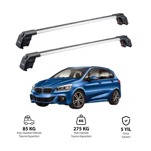 Bmw 2 Serisi 2014-2021 (F45) Seri̇es Active Tourer Trx2 Thunder Carrier Ara Atkı Gri
