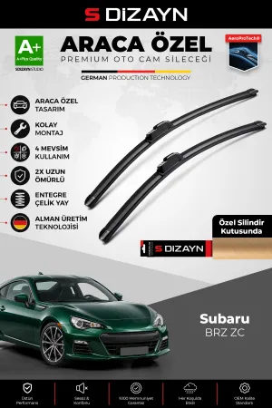 S-Dizayn Subaru Brz Zc Ön Cam Silecek Seti 2012 Üzeri Premium Araca Özel 55-50 Cm A+ Kalite Aocs-199