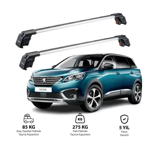 Peugeot 5008 2017-2024 (P87) Trx2 Thunder Carrier Ara Atkı Gri