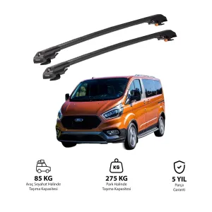 Ford Custom V362/V362 Fl 2012-2022 Trx1 Thunder Carrier Kilitli Ara Atkı Siyah