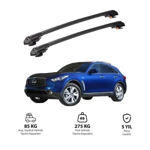 INFINITI FX 2009 ve Sonrası TRX1 Thunder Carrier Kilitli Ara Atkı Siyah
