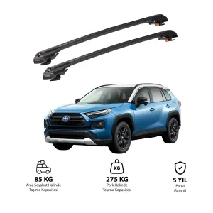 TOYOTA RAV4 2019-Sonrası TRX2 Thunder Carrier Kilitli Ara Atkı Gri - Görsel 2