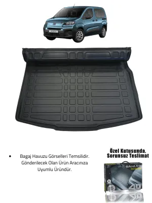 Sahler Fiat Doblo 2023+ Uyumlu 4.5D Premium Havuzlu Oto Paspas Ve Liner Marka 3D Bagaj Havuzu - Görsel 2