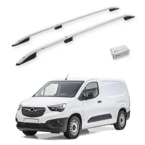 Opel Combo E 2019-2025 / Uzun Şasi Tavan Çıtası Crown Gri