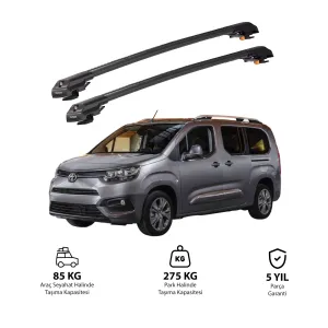 Toyota Proace City 2019 - 2024 Trx1 Thunder Carrier Kilitli Ara Atkı Siyah