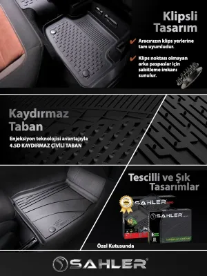 Renault Clio 6 2026 ve Sonrası Uyumlu 4.5D Premium Havuzlu Oto Paspas ve Liner Bagaj Havuzu - Görsel 5