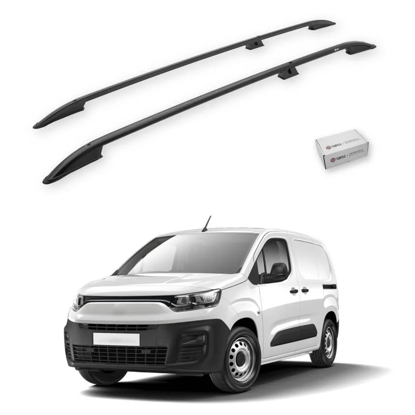 Turtle Fiat Doblo(K9) 2023-2025 / Uzun Şasi Tavan Çıtası Crown Siyah