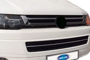 OMSA VW T5 Transporter Siyah Krom Ön Panjur 4 Parça 2010-2014 Arası thumb 4