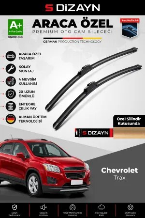S-Dizayn Chevrolet Trax Ön Cam Silecek Seti 2013-2016 Premium Araca Özel 65-35 Cm A+ Kalite AOCS-182
