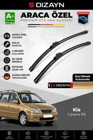 S-Dizayn Kia Carens Rs Ön Cam Silecek Seti 2000-2006 Premium Araca Özel 60-45 Cm A+ Kalite Aocs-1855
