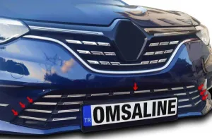 Omsa Renault Megane 4 Sedan Krom Ön Tampon Alt Çıta 7 Parça 2021 Ve Sonrası