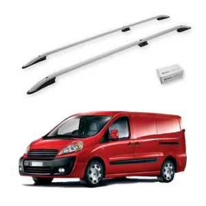 Turtle Fiat Scudo (Mk2) 2006-2016 / Uzun Şasi Tavan Çıtası Crown Gri