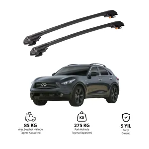 Infiniti Qx70 2013-2019 Trx1 Thunder Carrier Kilitli Ara Atkı Siyah