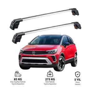 Opel Crossland 2020-2024 Trx2 Thunder Carrier Ara Atkı Gri