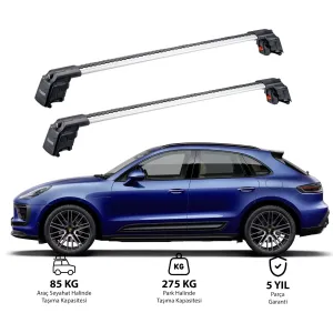Porsche Macan 2014-2025 (95B) Trx2 Thunder Carrier Ara Atkı Gri