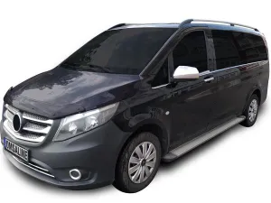 OMSA Mercedes Vito W447 Krom Cam Alt Çıtaları 8 Parça Tek Sürgülü Orta Şase 2014 ve Sonrası thumb 3