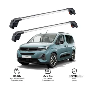 OPEL COMBO 2024 - Sonrası TRX2 Thunder Carrier Kilitli Ara Atkı Gri - Görsel 2