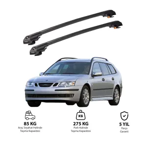 Saab 9-3 Sportwagon 2006-2012 (Ys3F) Trx1 Thunder Carrier Kilitli Ara Atkı Siyah