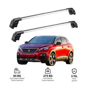 PEUGEOT 3008 2017-2024 TRX2 Thunder Carrier Ara Atkı Gri - Görsel 3