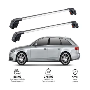 Audi A4 2008-2015 (B8) Avant Trx2 Thunder Carrier Ara Atkı Gri