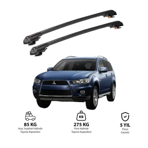 Mitsubishi Outlander 2007-2012 Trx1 Thunder Carrier Kilitli Ara Atkı Siyah