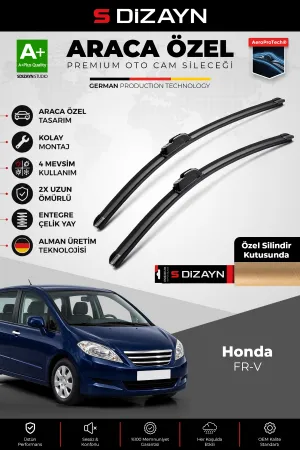 S-Dizayn Honda Fr-V Ön Cam Silecek Seti 2004-2009 Premium Araca Özel 65-48 Cm A+ Kalite Aocs-1957