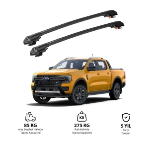 Ford Ranger P375 Fl2/T8 Wildtrak 2020 - Sonrası Trx1 Thunder Carrier Kilitli Ara Atkı Siyah