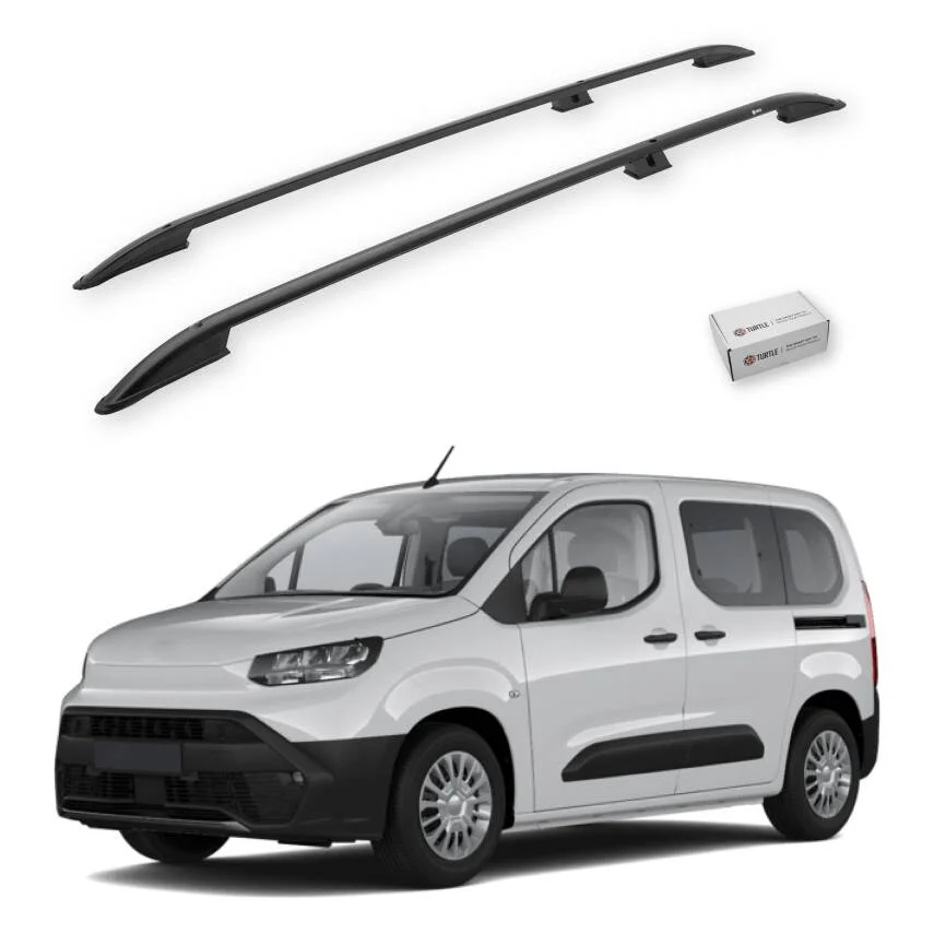 Turtle Toyota Proace City 2019-2025 / Uzun Şasi Tavan Çıtası Crown Siyah