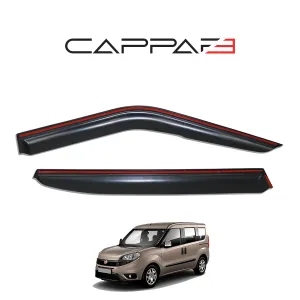 Fiat Doblo 2015-2022 Yıl Aralığı Uyumlu Cam Rüzgarlığı Kromlu 4 Parça - Görsel 4
