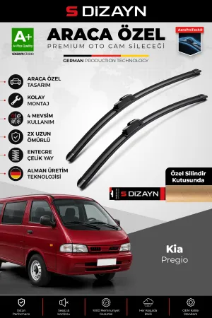 S-Dizayn Kia Pregio Ön Cam Silecek Seti 1996-2006 Premium Araca Özel 53-45 Cm A+ Kalite Aocs-1858