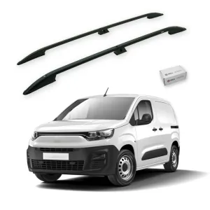 Turtle Fiat Doblo(K9) 2023-2025 / Kısa Şasi Tavan Çıtası Crown Siyah
