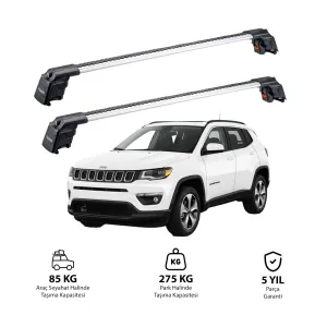 Jeep Compass 2017-2024 Trx2 Thunder Carrier Ara Atkı Gri
