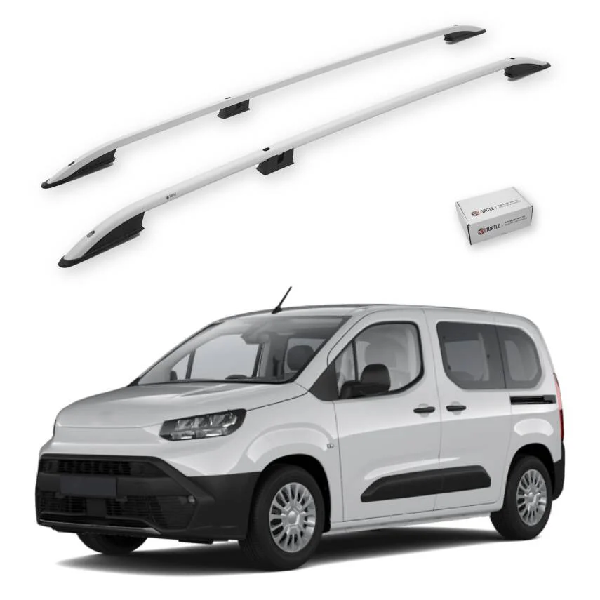 Turtle Toyota Proace City 2019-2025 / Uzun Şasi Tavan Çıtası Crown Gri