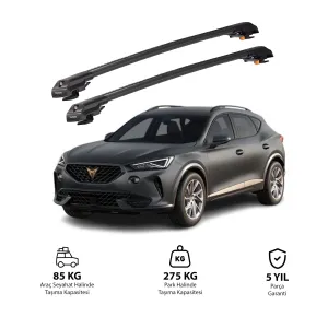 Cupra Formentor Km7/Km7 Fl 2020 Ve Sonrası Trx1 Thunder Carrier Kilitli Ara Atkı Siyah