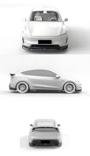 Tesla Model Y Juniper 2025 Sonrası YOFER BODY KIT (PIANO BLACK) - Görsel 2