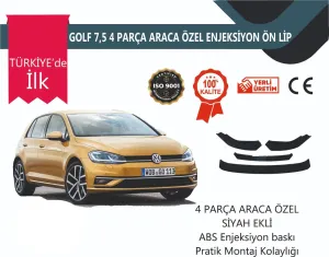 Vw Golf 7.5 3 Parça Ön Lip Siyah thumb 2