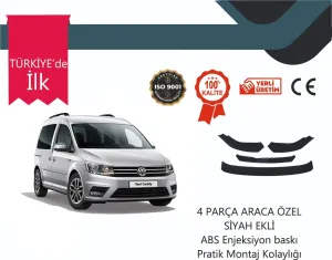 Boğaziçi uyumlu Vw Caddy 2016 Sonrası 4 Parça Ön Lip Siyah modelleri Oto Aksesuar Shop'de. Kaliteli malzeme, hızlı kargo ve güvenli alışverişle hemen inceleyin.