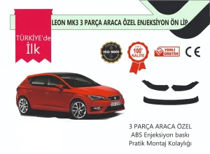 Boğaziçi uyumlu Seat Leon 2012 Sonrası 3 Parça Ön Lip Siyah modelleri Oto Aksesuar Shop'de. Kaliteli malzeme, hızlı kargo ve güvenli alışverişle hemen
