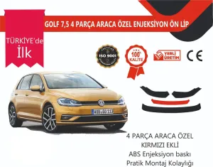 Boğaziçi uyumlu Vw Golf 7.5 4 Parça Ön Lip Kırmızı modelleri Oto Aksesuar Shop'de. Kaliteli malzeme, hızlı kargo ve güvenli alışverişle hemen inceleyin.