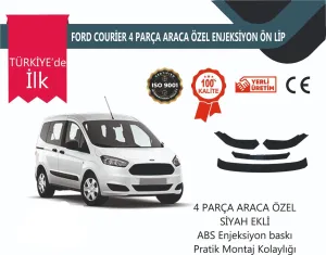 Boğaziçi uyumlu Ford Courier 2018-2023 4 Parça Ön Lip Siyah modelleri Oto Aksesuar Shop'de. Kaliteli malzeme, hızlı kargo ve güvenli alışverişle hemen