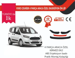 Boğaziçi uyumlu Ford Courier 2018-2023 4 Parça Ön Lip Kırmızı modelleri Oto Aksesuar Shop'de. Kaliteli malzeme, hızlı kargo ve güvenli alışverişle hemen
