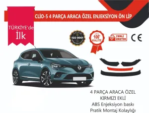 Boğaziçi uyumlu Renault Clio 5 2019 Sonrası 4 Parça Ön Lip Kırmızı modelleri Oto Aksesuar Shop'de. Kaliteli malzeme, hızlı kargo ve güvenli alışverişle hemen