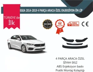 Boğaziçi uyumlu Fİat Egea 2016 Sonrası 4 Parça Ön Lip modelleri Oto Aksesuar Shop'de. Kaliteli malzeme, hızlı kargo ve güvenli alışverişle hemen inceleyin.