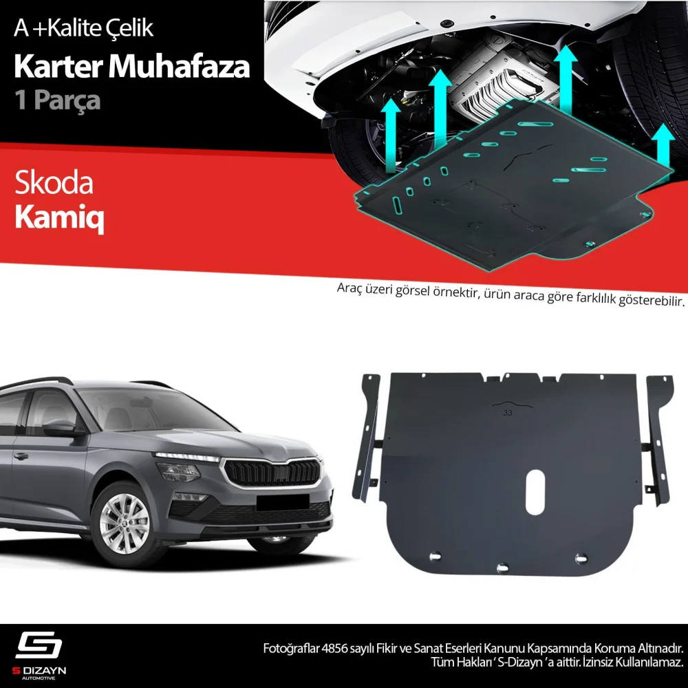 Drs Tuning Skoda Kamiq Çelik Karter Muhafaza Koruma 2019 Üzeri A+ Kalite