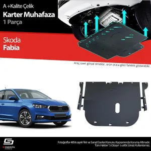 Skoda Fabia 2021-Günümüz (PJ) uyumlu Çelik Karter Muhafaza Koruma 2021 Üzeri A+ Kalite modelleri Oto Aksesuar Shop'de. Kaliteli malzeme, hızlı kargo ve güvenli
